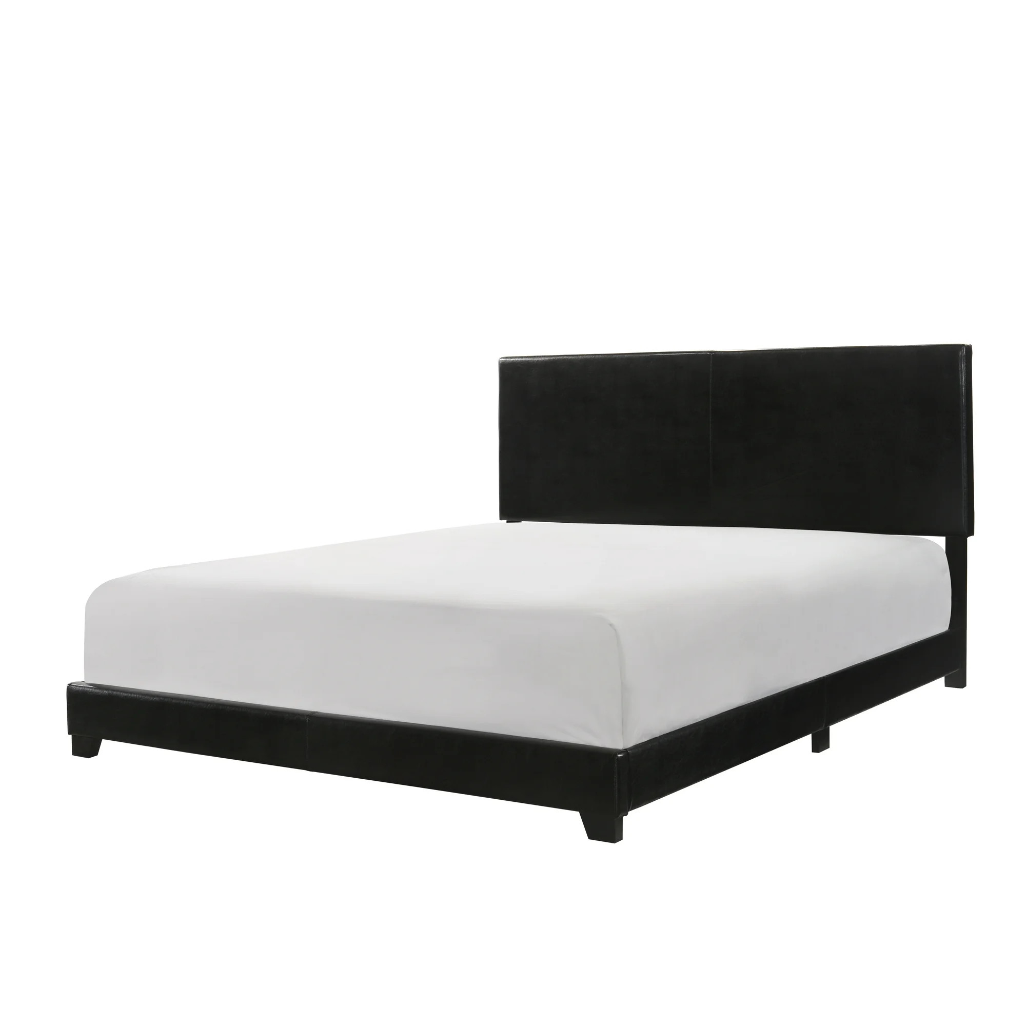 Crown Mark Erin Faux Leather Bed, Black, Queen | Walmart (US)