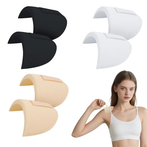 CTYUEYUN 3 Pairs Shoulder Pads,1.5cm Thickness Shoulder Pads without Sewing,Detachable Foam Shoulder Pads,Anti Slip Breathable Sponge Shoulder Pads,Shoulder Pads Self Adhesive for Women and Men | Amazon (UK)
