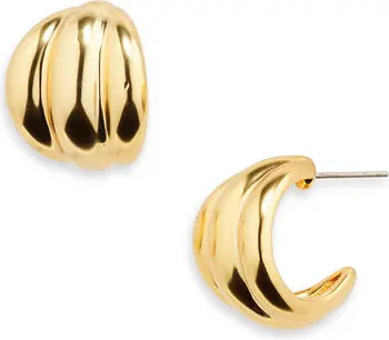 Madewell Ribbed Wavy Hoop Earrings | Nordstrom | Nordstrom