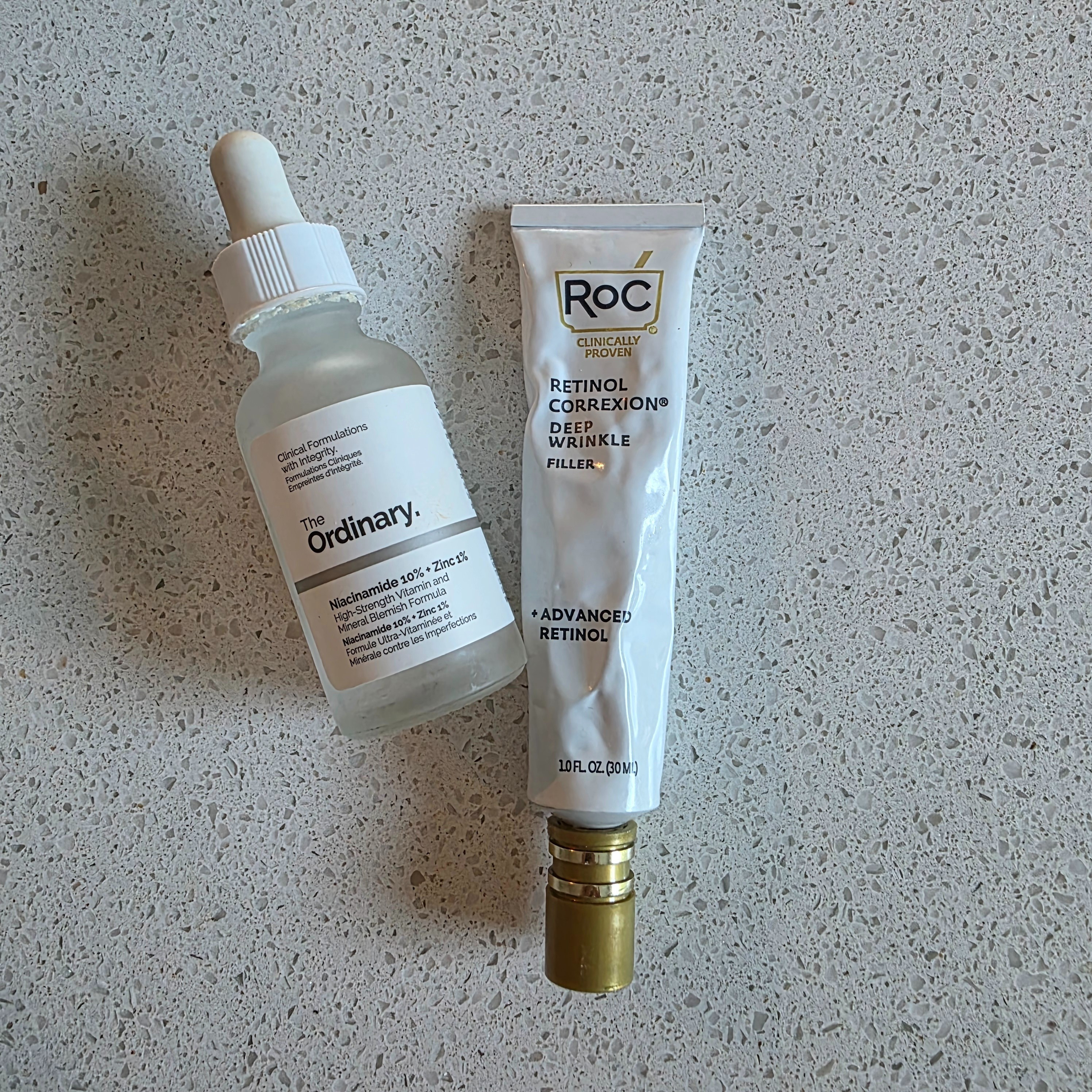 Our skincare need change once we hit our 40s.  You don't need a 12-step routine but you should have at least one product from each of these four categories: Peptides, Niacinamide, Retinols, Hyaluronic Acid.  

The ones shown in the pic are my two staples and I'm in the process of trying out others, I'll update you when I have results but in the meantime, I am linking 3 different price-point options for each category based on my research and hundreds of reviews. 

Let me know if you have any you absolutely love and I'll add it to my list!

#skincareover40 #beautyover40 #retinol #peptides #niacinamide #hyaluronicacid  

 #LTKmorningroutine #LTKOver40 #LTKBeauty