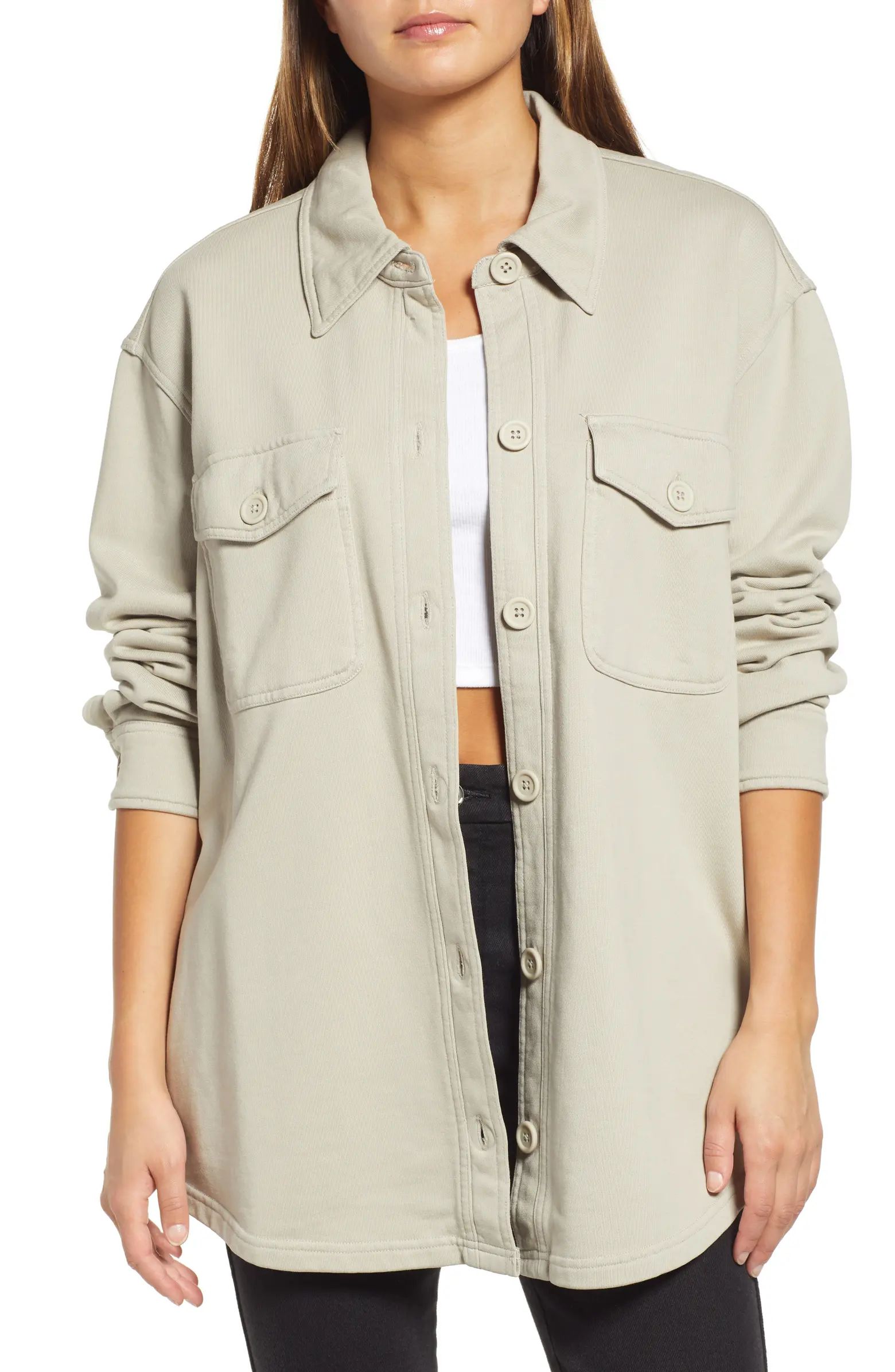 Oversize Fleece Shirt Jacket | Nordstrom