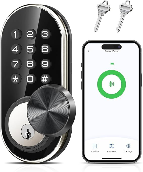 TEEHO TE341 Smart Keyless Entry Door Lock with App Control, Digital Keypad Bluetooth Electronic D... | Amazon (US)