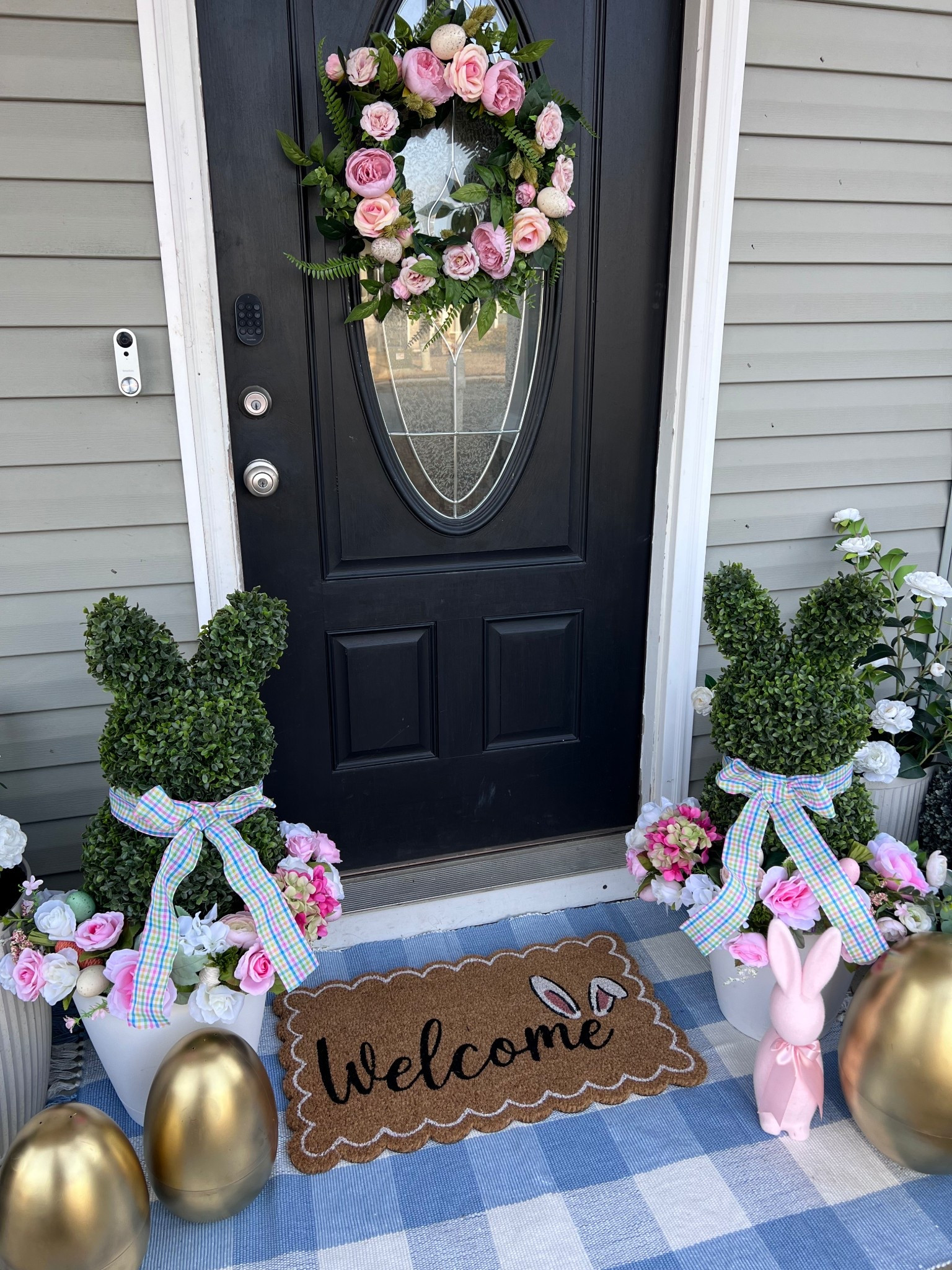 Easter decor, front porch decor, easter