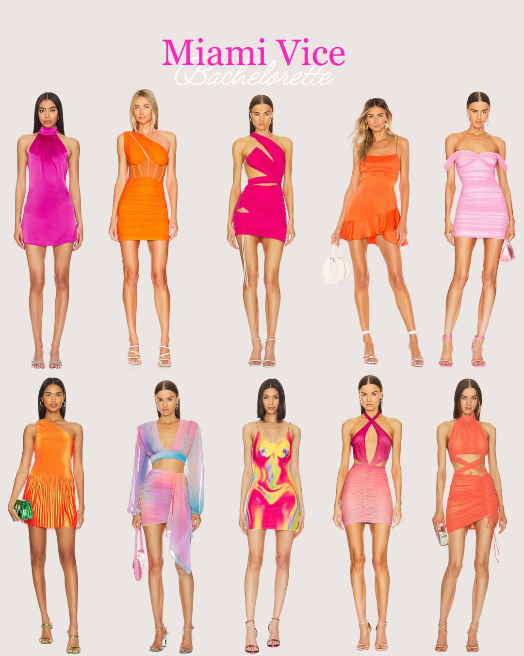 Miami Vice Bachelorette Outfits 🌴💖

Serving bold vibes, hot nights & main character energy all weekend long 💅 These Miami Vice-themed bach looks are made for poolside parties, rooftop drinks, and dancing ‘til sunrise.

🔥 Think neon, metallics, bodycon fits, mesh, & Y2K glam.

🕶️ Perfect for the bride & the whole crew—every outfit is linked on LTK for your ultimate bach weekend in Miami.

📍Bring the heat. Pack the statement shades. Let’s get vicey. 

 #MiamiViceBach #BacheloretteOutfits #LTKbachelorette #PartyWeekendLooks #WhatToWearToABach #MiamiStyle #GirlsWeekendFits #NeonVibesOnly #BrideTribeStyle #LTKpartyLooks #LTKcanada #LTKwedding #LTKpartywear