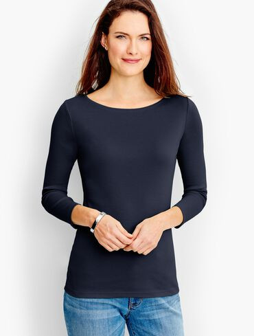 Pima Crewneck Tee - Solid | Talbots