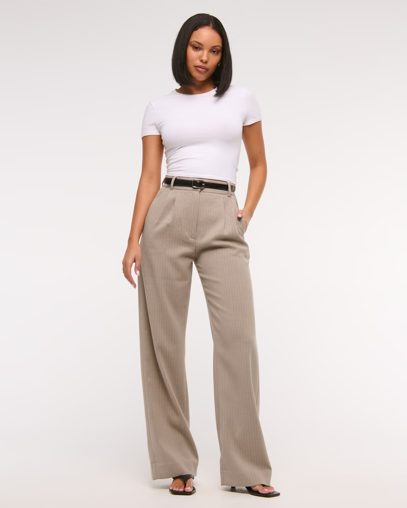 A&F Sloane Tailored Wide Leg Pant | Abercrombie & Fitch (US)