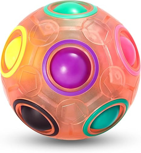 Magic Rainbow Puzzle Ball, Fidget Ball Puzzle Brain Teaser Fidget Toy for Boys & Girls- Birthday ... | Amazon (US)