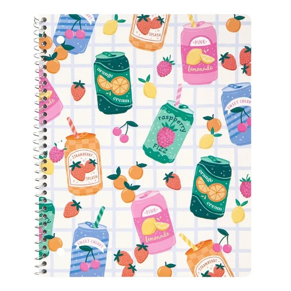 Pen+Gear 1 Subject Notebook, 8.5"x 10.5", Cream Soda Fruit, 80 Sheets | Walmart (US)