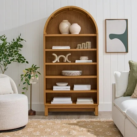 Better Homes & Gardens Juliet Open Arch Bookcase, Light Honey | Walmart (US)