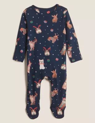 Kids' Santa Paws Family Sleepsuit (0-3 Yrs) | Marks & Spencer (UK)