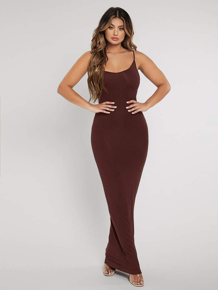 SHEIN SXY Solid Bodycon Cami Dress | SHEIN