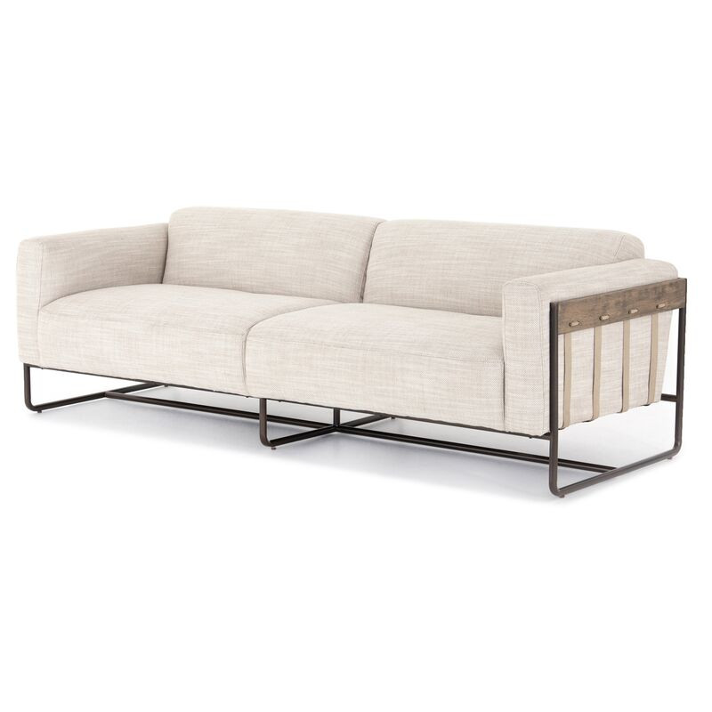 Montgomery Sofa, Taupe/Bronze Gunmetal | One Kings Lane