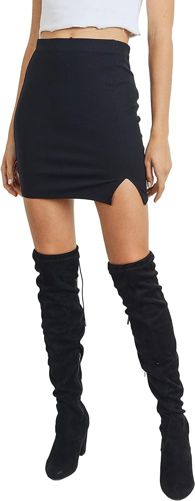 LaClef Women's Mini Fitting Split Skirt | Amazon (US)