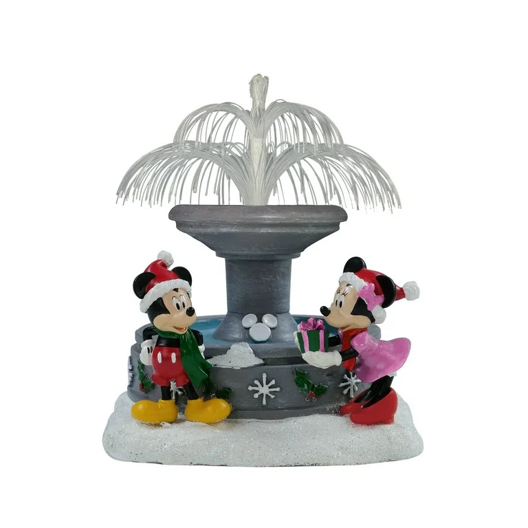 Disney, Light up and Color Changing Fountain with Mickey Mouse and Minnie Mouse Figurine Christma... | Walmart (US)