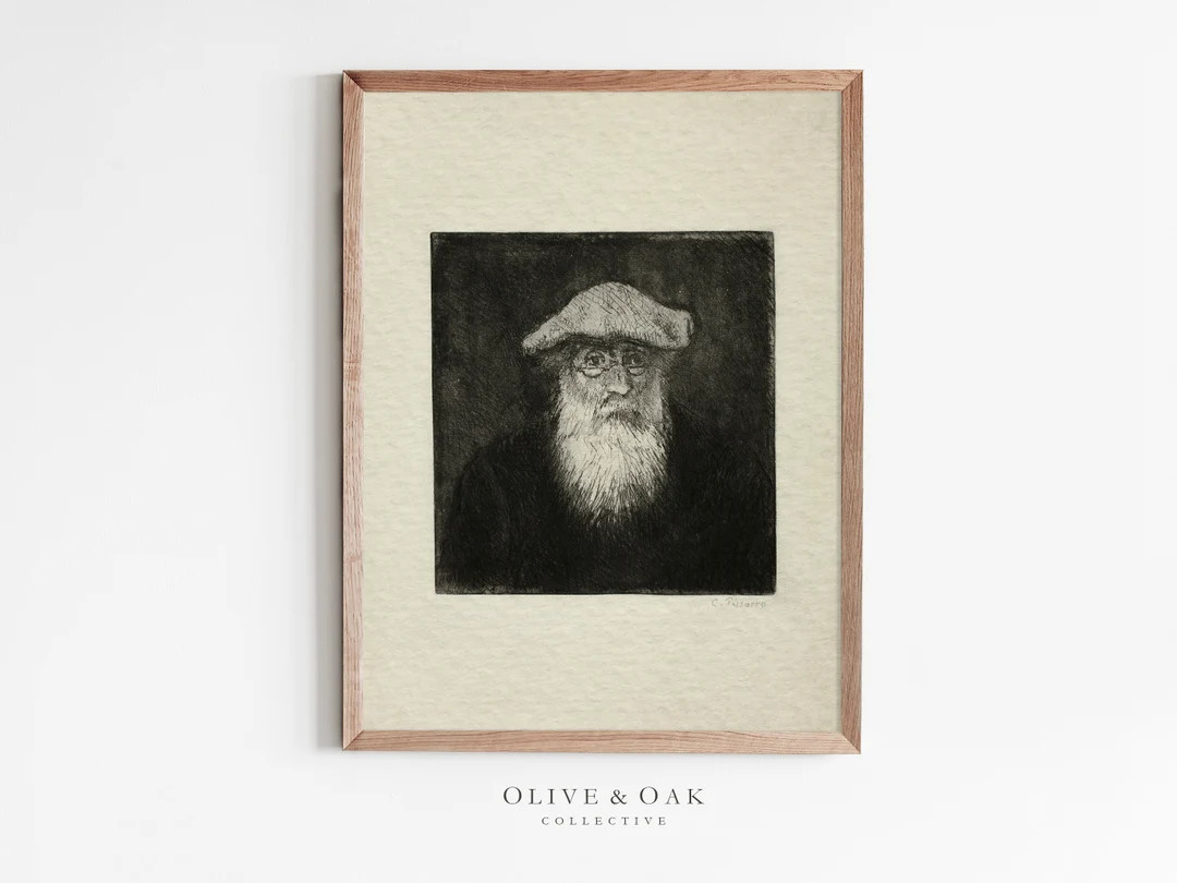 Vintage Sketch of Man / Antique Self Portrait Drawing Digital PRINTABLE Wall Art / #230 - Etsy | Etsy (US)