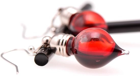 Small Glass Vial Drop Earrings for Women Holiday Halloween Costume | Amazon (US)