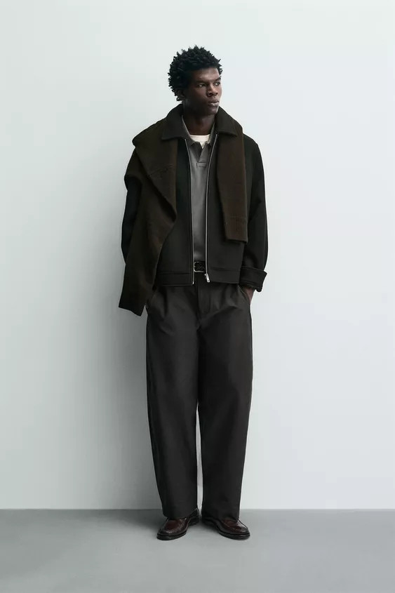 JACKE AUS STOFF MIT REISSVERSCHLUSS | Zara DE