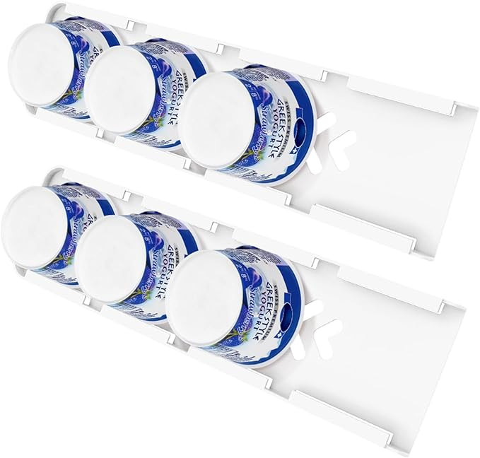 Sophico Yogurt Organizer for Fridge, 4 Capacity Yogurt Sliders for Refrigerator, Yogurt Holder wi... | Amazon (US)