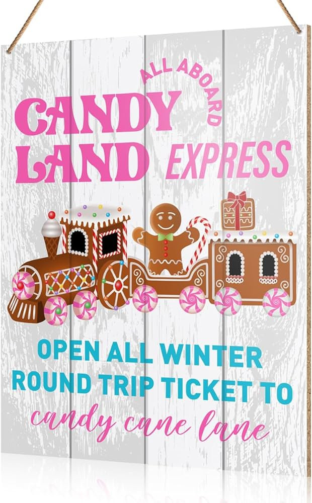 Christmas Decorations Hanging Sign, Christmas Bakery Decor Rustic Gingerbread Holiday Decorations... | Amazon (US)