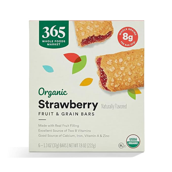 365 by Whole Foods Market, Organic Strawberry Cereal Bar 6 Count, 7.8 Ounce | Amazon (US)