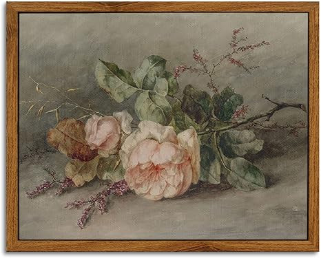 InSimSea Framed Wall Art for Living Room Vintage Flower Framed Wall Art Room Decor Roses Painting... | Amazon (US)