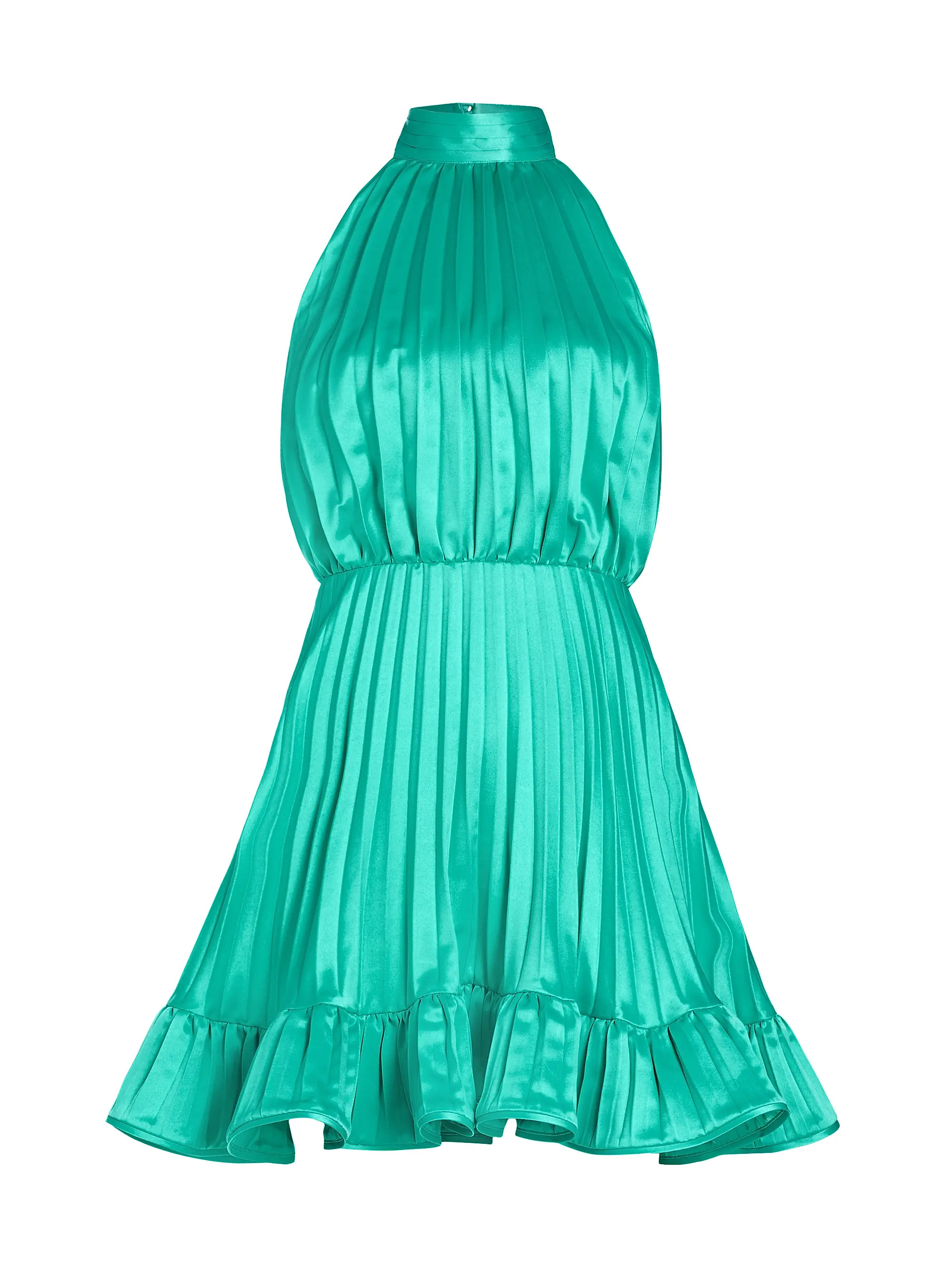 Amiri Pleated Halter Minidress | Saks Fifth Avenue