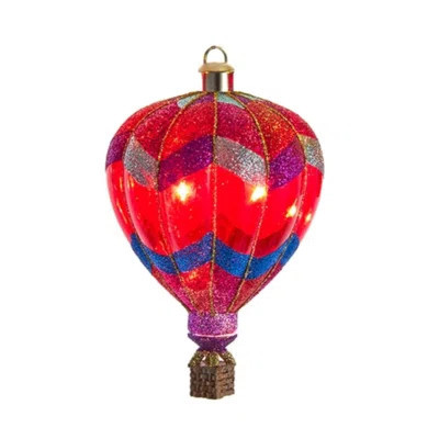 Kurt Adler Hanging Pre-Lit Glass Ornament, USB-Powered Assorted Hot Air Balloon | Wayfair North America