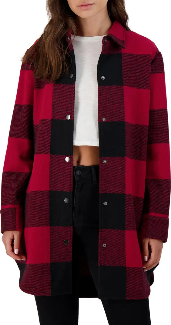 BB Dakota Eldridge Oversize Buffalo Check Shirt Jacket | Nordstrom