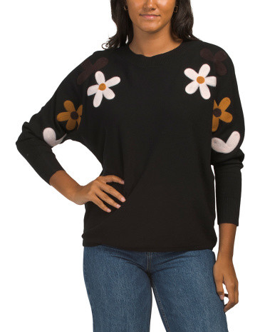 Flower Sweater for Women | Polyester/Rayon/Nylon | Marshalls
