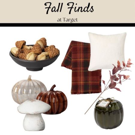 Fall Home Decor finds at Target | Pumpkins, Mushrooms, Acorns, Candles, Blanket, Pillows, Plaid

#LTKSeasonal #LTKHoliday #LTKhome