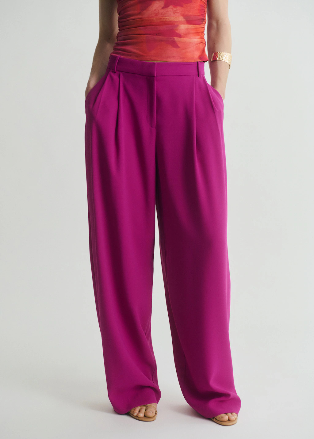 Pleat detail pants - Women | MANGO USA | Mango (US/MX/AU)