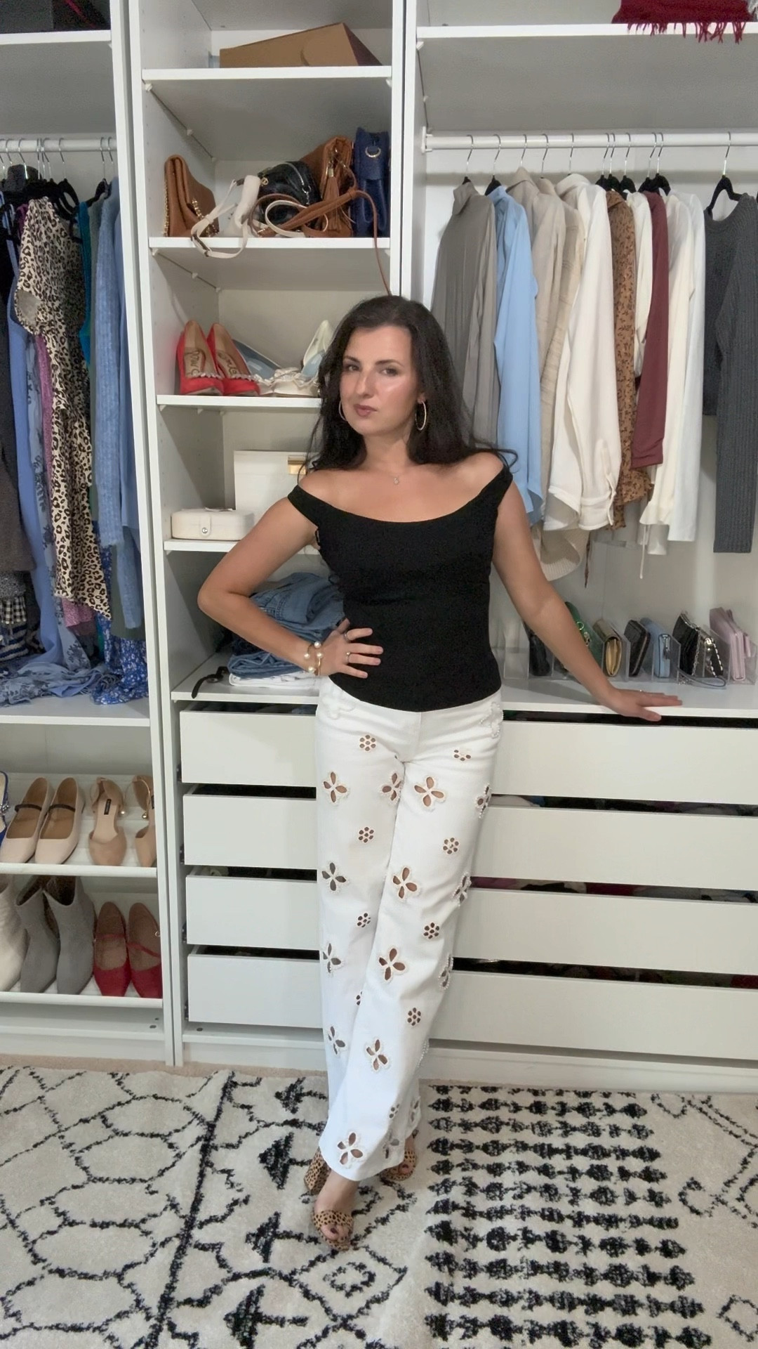 Obsessed with these pearl embellished jeans and black off shoulder top. Wearing size small in top and size 27 in the jeans (jeans are also part of the Nordstrom sale)

#LTKSaleAlert #LTKStyleTip #LTKSeasonal