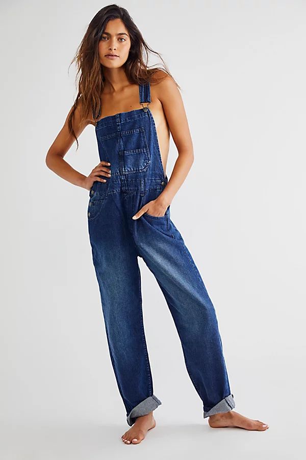 Ziggy Denim Overalls by We The Free at Free People, Inky Indigo, XL | Free People (Global - UK&FR Excluded)