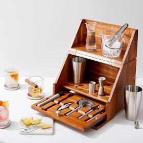 Madison Acacia Wood Tabletop Bar Set | Mark and Graham