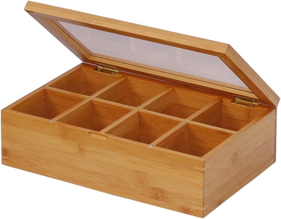 Oceanstar Bamboo Tea Box, 12 Inch, Natural | Amazon (US)