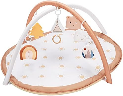 Large Washable Baby Gym Activity Center with Sunshine Play Mat, Visual, Hearing, Touch, Cognitive... | Amazon (US)