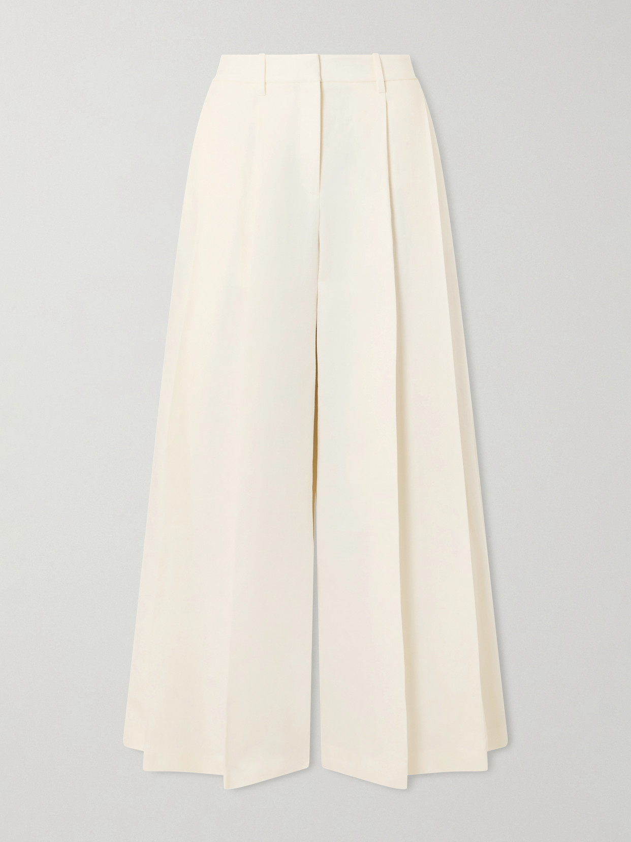 TWP - Crosby Pleated Linen And Cotton-blend Twill Straight-leg Pants - Neutrals | NET-A-PORTER (US)