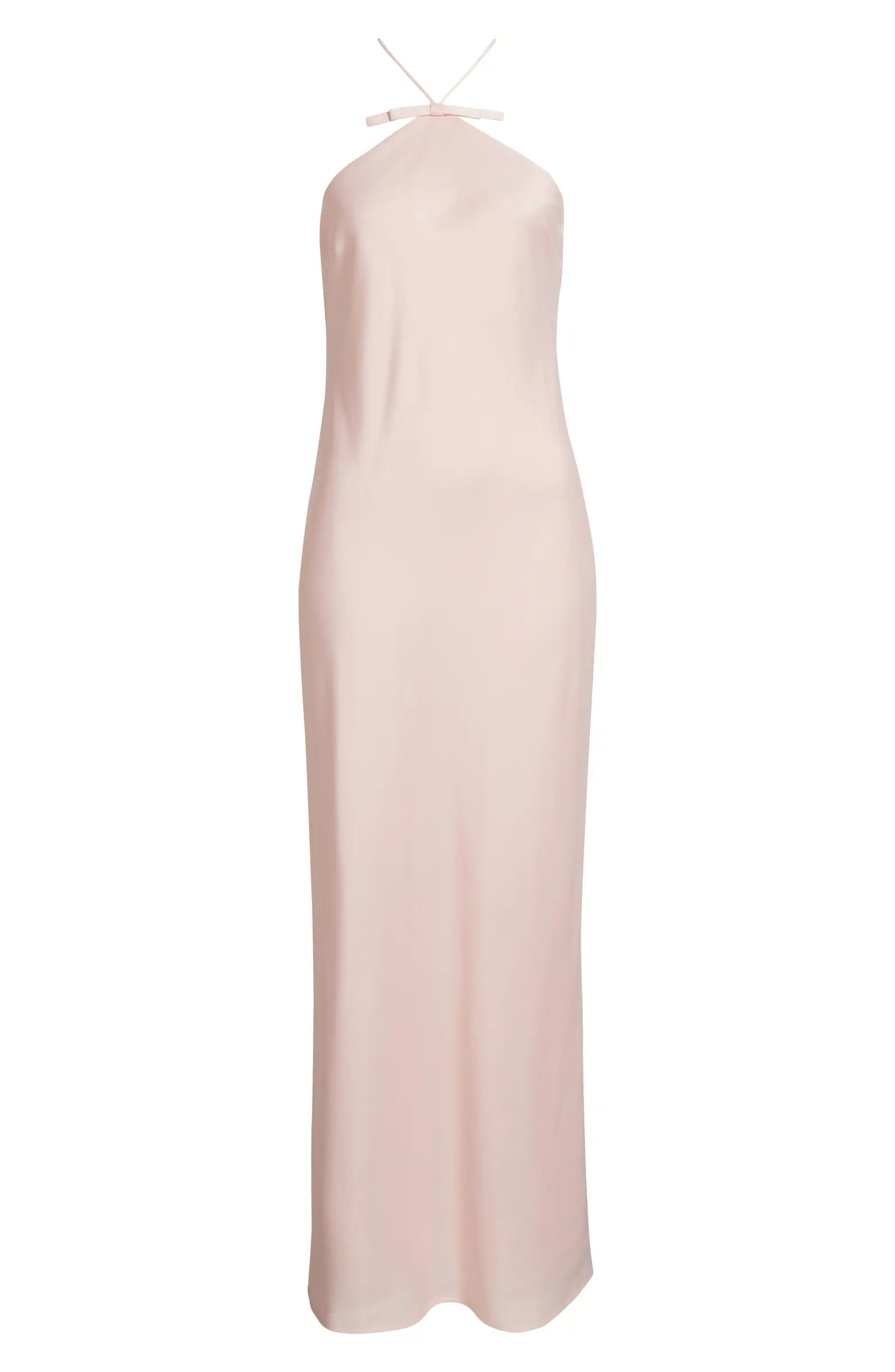 Araceli Halter Strap Satin Slipdress | Nordstrom