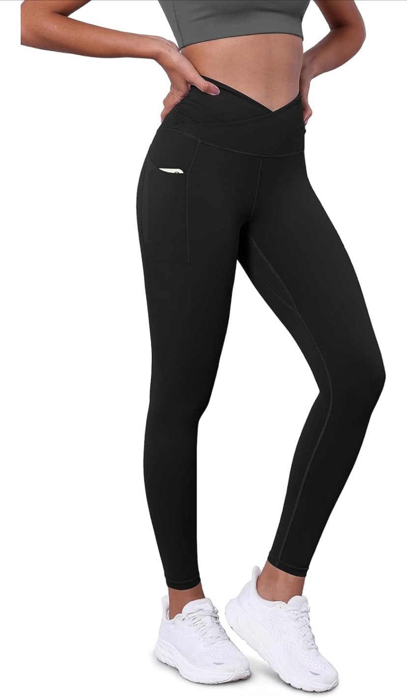 Ododos Cross Waist Leggings With Pockets  | Amazon (US)