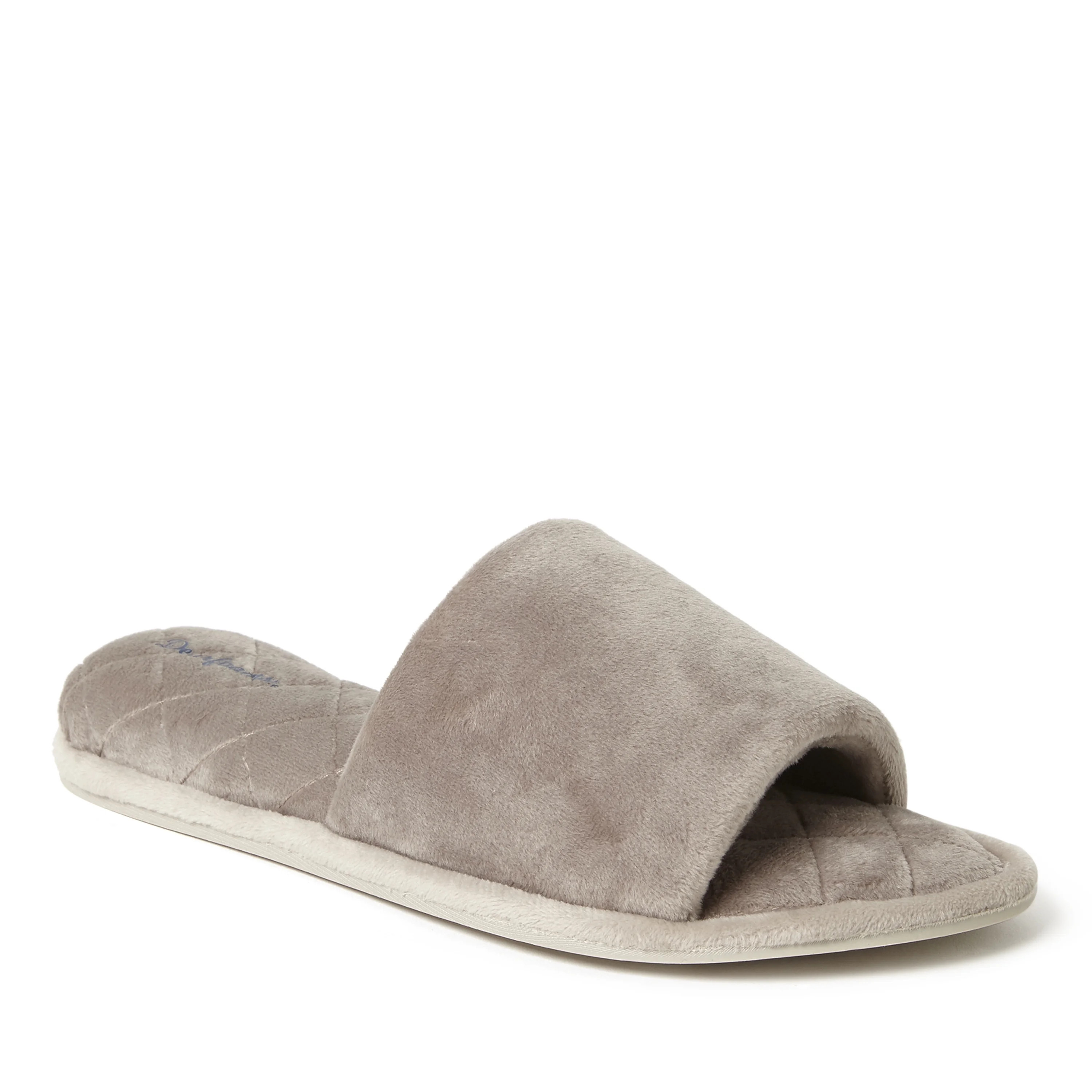 Dearfoams Women's Velour Side Gore Slide Slippers w Memory Foam - Walmart.com | Walmart (US)