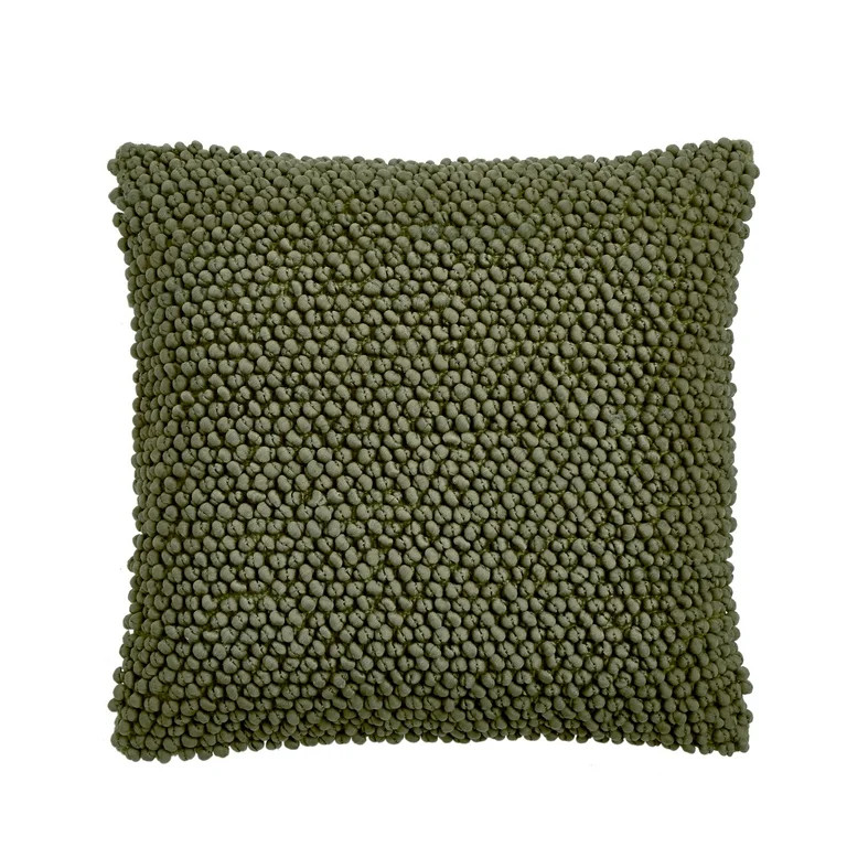 Gap Home Chunky Knot Textured Decorative Square Throw Pillow, Olive, 20" x 20" | Walmart (US)