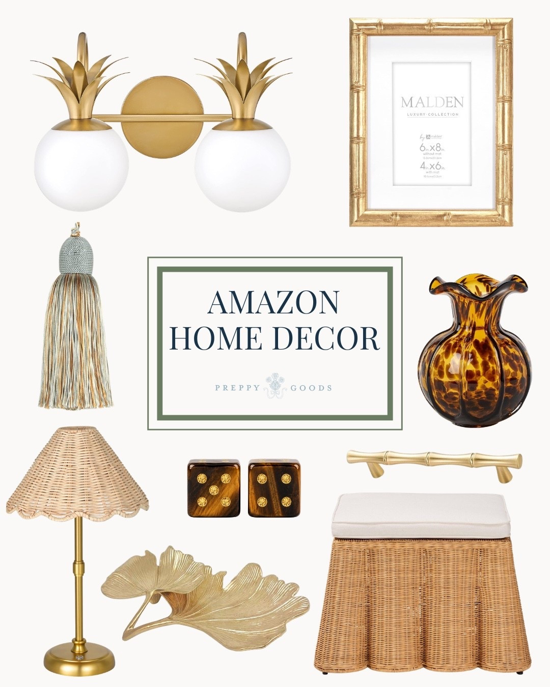 Amazon home decor finds with a grandmillennial and traditional feel, including rattan accents, gold lighting, bamboo details, tortoise decor and woven furniture. Beautiful neutral home finds for adding warmth and character to any room!

#LTKHome