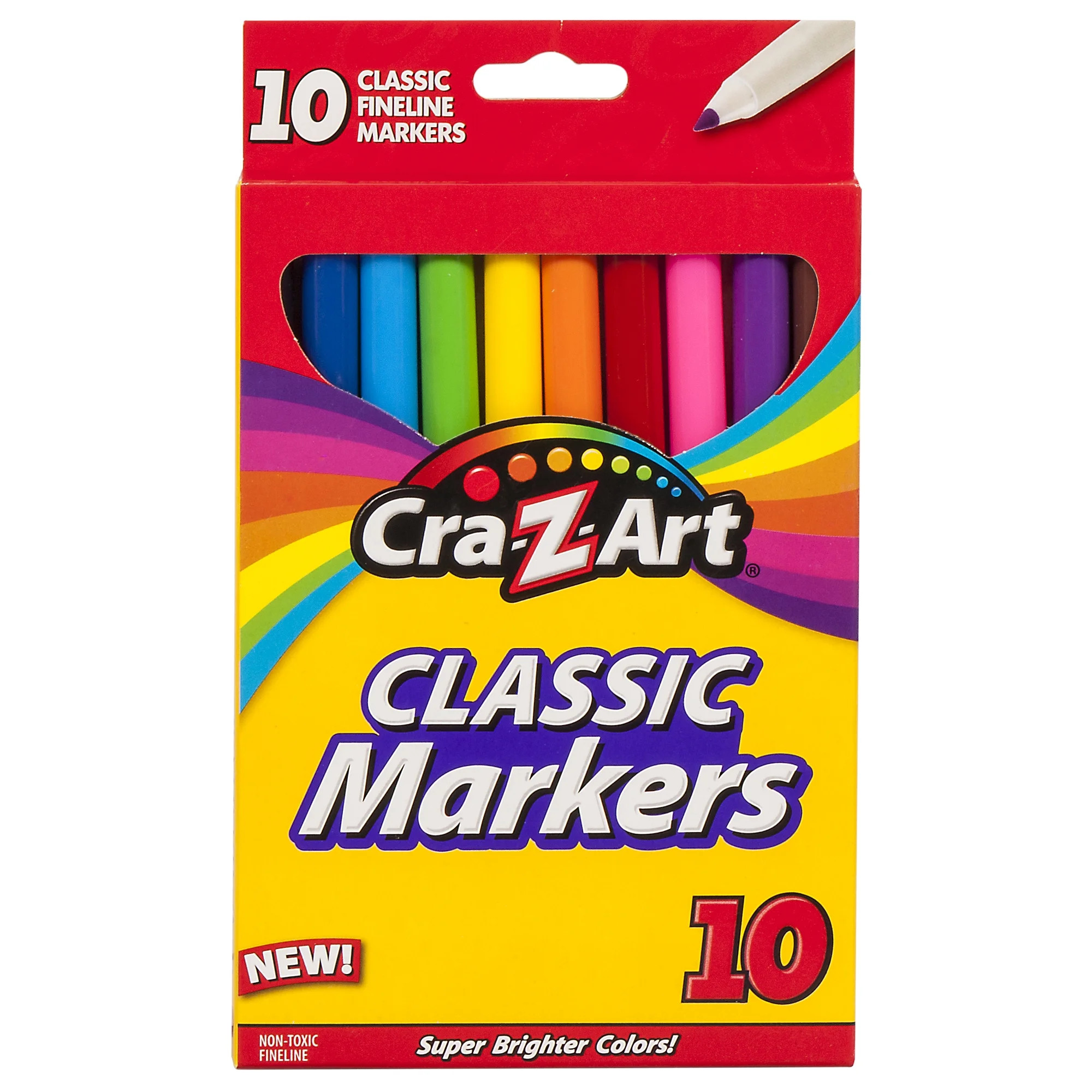 Cra-Z-Art Classic Fineline School Markers - 10 Count | Walmart (US)