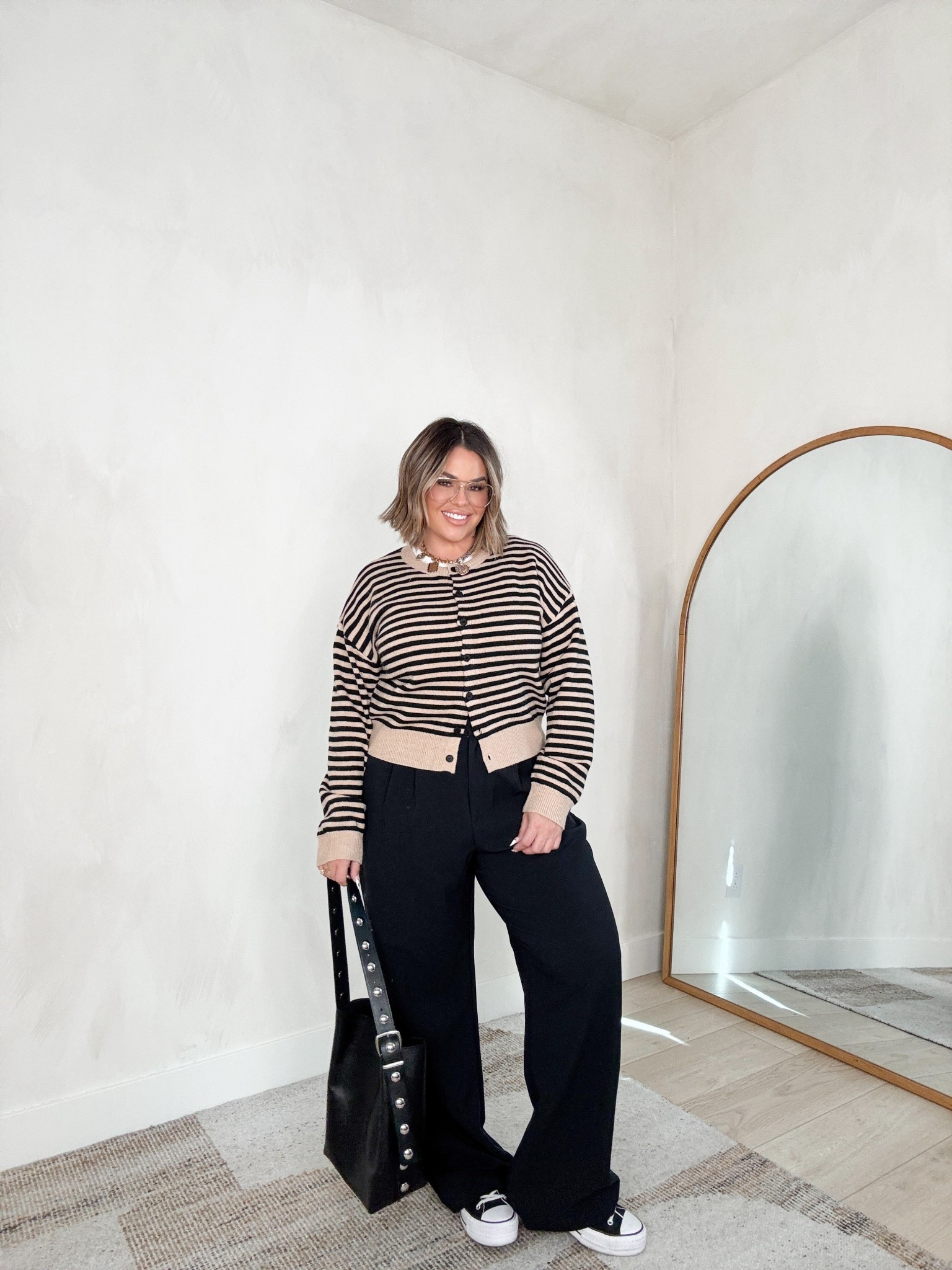 Tee L 
Sweater XL 
Pants 14/32 long ( size up in these ) 
I also linked the new Amazon trousers I shared the other day on my reel. They are so good as well and come in lengths.
#businesscasual #abercrombie #amazon #midsize 

#LTKFindsUnder50 #LTKMidsize #LTKFindsUnder100