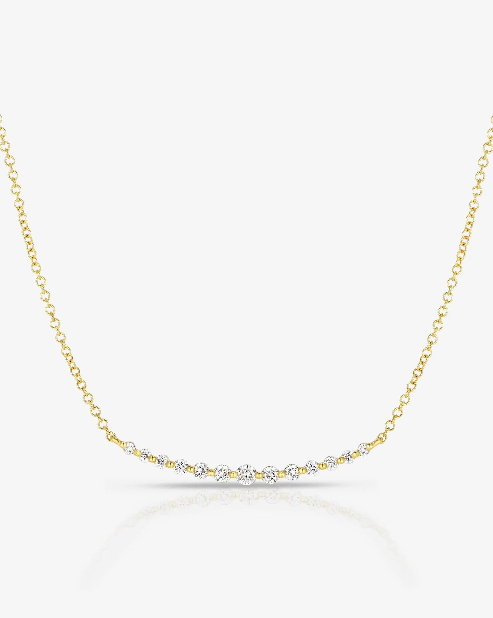 Graduated Single Prong Diamond Necklace | Ring Concierge