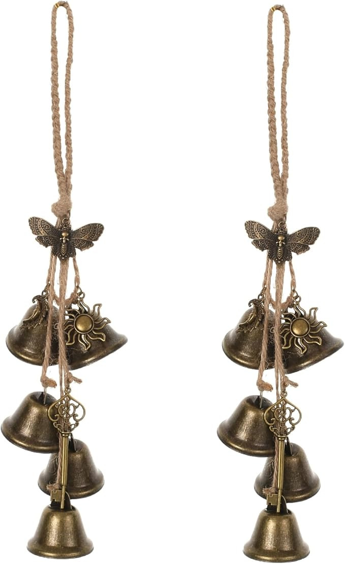 2 pcs Witch Bells for Door Knob, Hanging Bells for Door, Witch Decor,Vintage Bell,Witchcraft Supp... | Amazon (US)