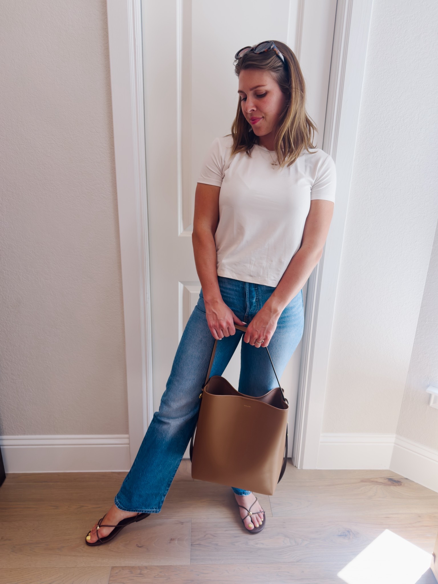 OOTD: nails and lunch with a friend & our girlies.
The perfect timeless combo that never goes out of style.

My tee is 30% off right now! I’m wearing color moonstone (but only xs is left), white or fawn are great alternatives.

#LTKootd #LTKmomlife #LTKU