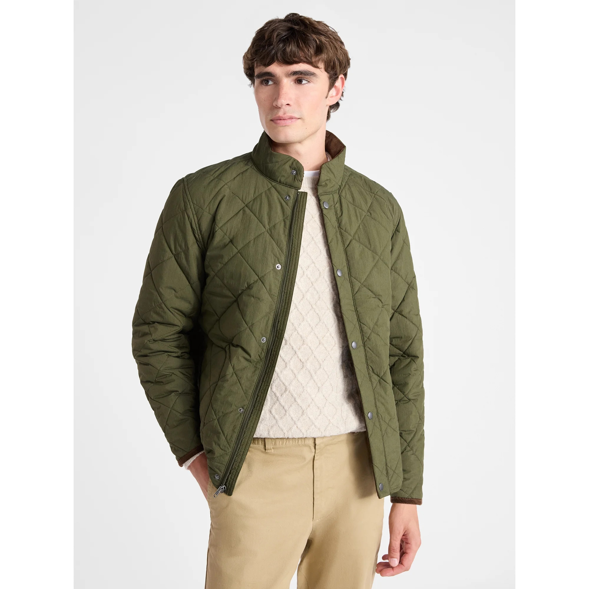 Free Assembly Men's Quilted Jacket with Long Sleeves, Sizes XS-3XL | Walmart (US)