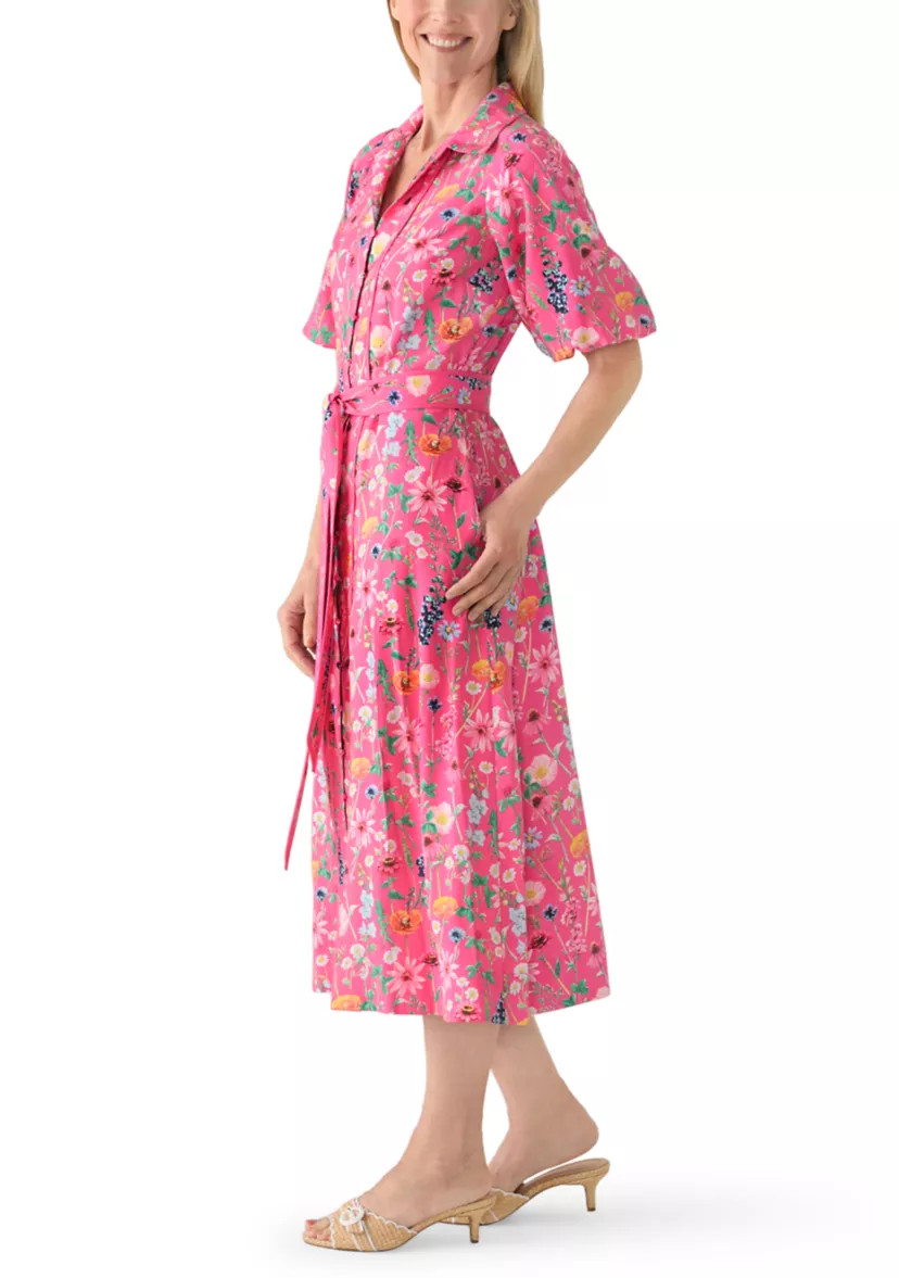 Women's Belted Midi Shirtdress | Belk