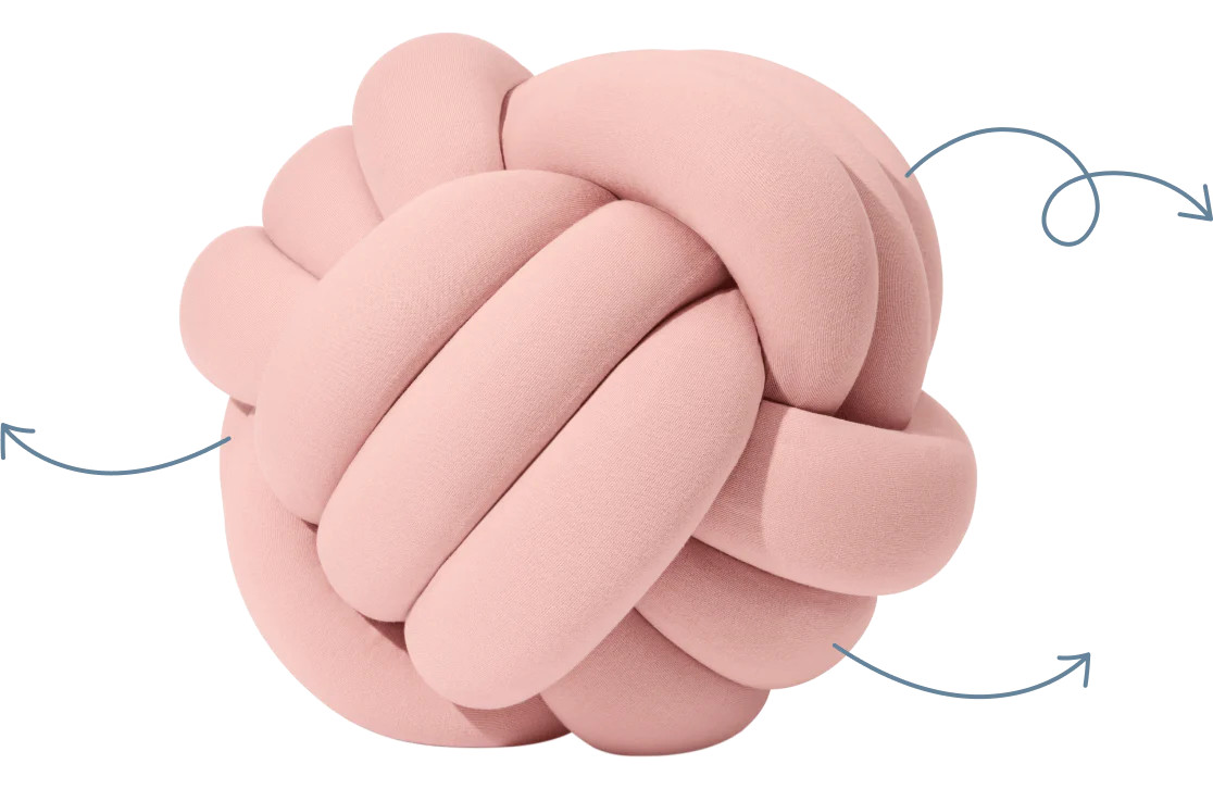 Sustainable Knot Pillows Perfect For Stress-Relief | Hugget™ | Bearaby US